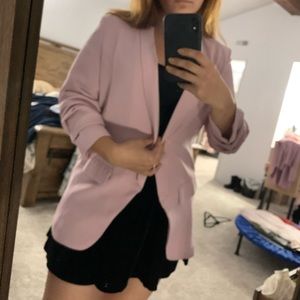 Pink long blazer